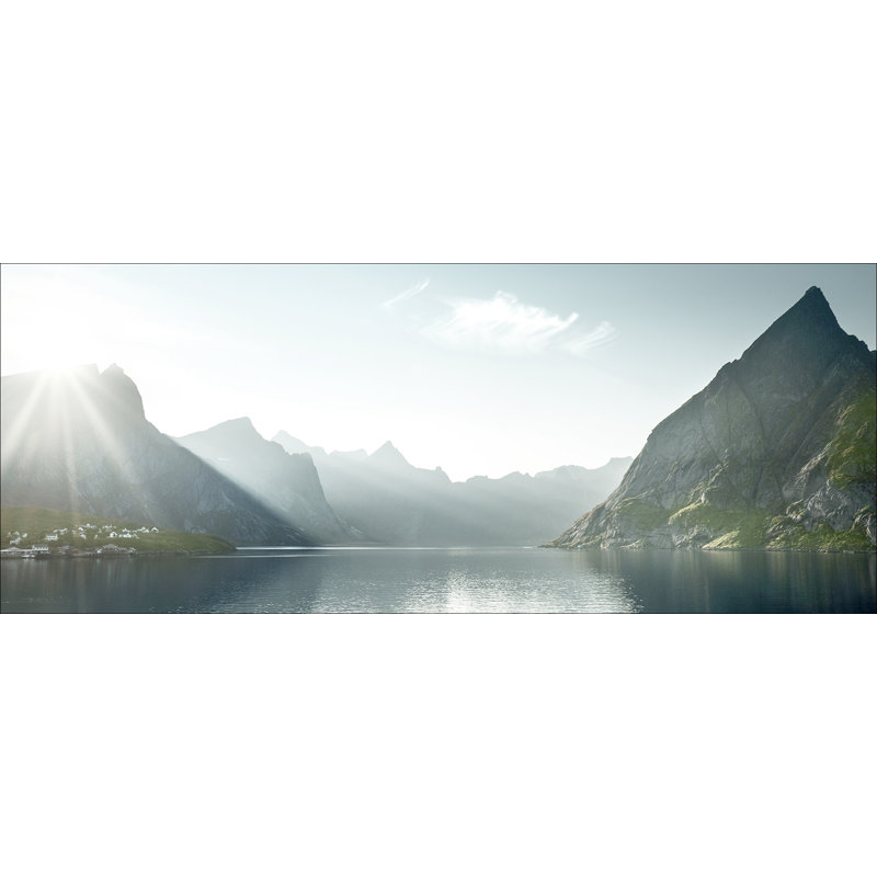 Bergsee I - No Frame Panoramic Print on Float Glass, 50cm H x 125cm W x 1.4cm D