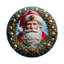 Sous-verres ronds en cuir Santa Claus