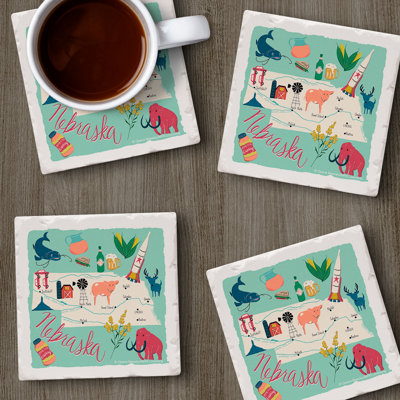 Ensemble de sous-verres 4 pièces Nebraska Home
