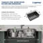 Évier de cuisine encastré 30 po x 22 po à fixation sur comptoir en acier inoxydable de calibre 16 avec accessoires et robinet