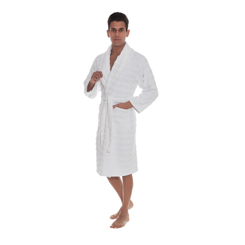 Peignoir 100% coton éponge, TG, Blanc