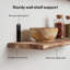 Solid Wood,Paulownia Wood, Iron Floating Shelf