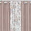 Ensemble de couvre-lit 10 pièces en microfibre à imprimé floral avec rideaux assortis au motif floral rétro neutre, grand-121892169