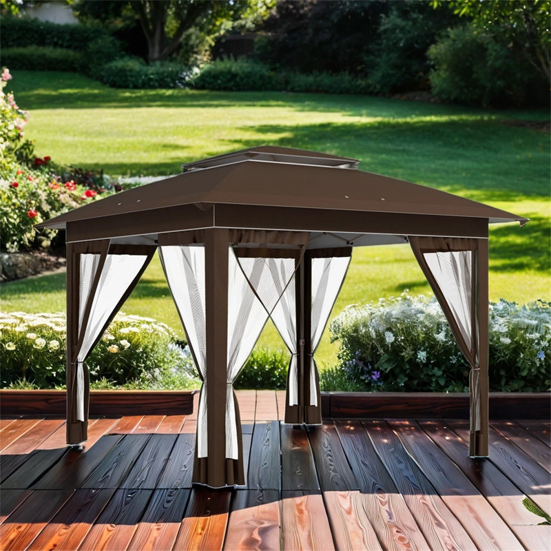Outdoor Gazebo For Garden/patio, Brown