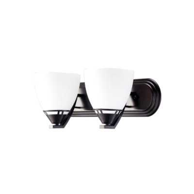 Éclairage pour salle de bain 2 lumières bronze