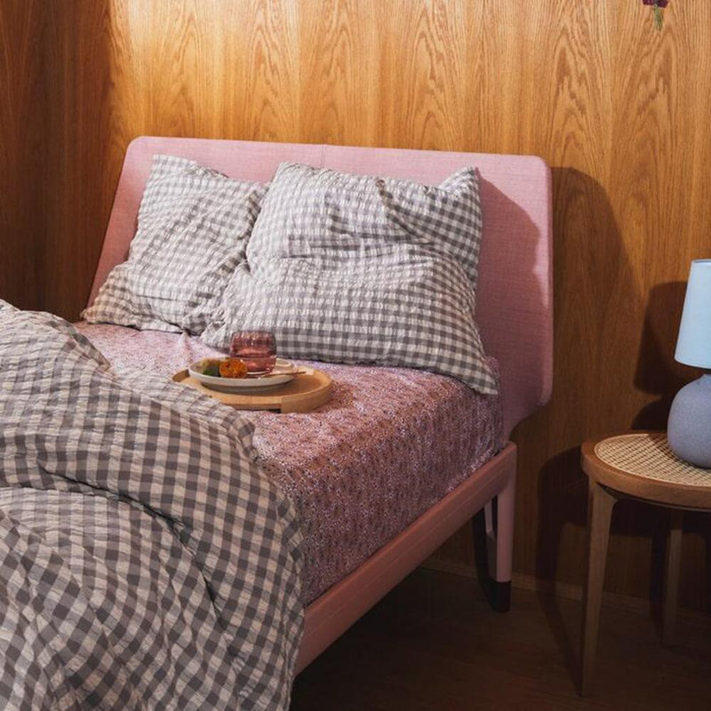 Baek And Bolge Duvet Cover Set Including Pillows, Gray/Birch, Twin Duvet Cover + 1 Standard Pillowcase