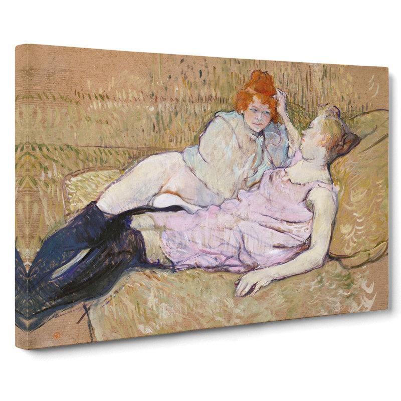 The Sofa by Henri De Toulouse-Lautrec - Wrapped Canvas, 35cm H x 50cm W x 3cm D