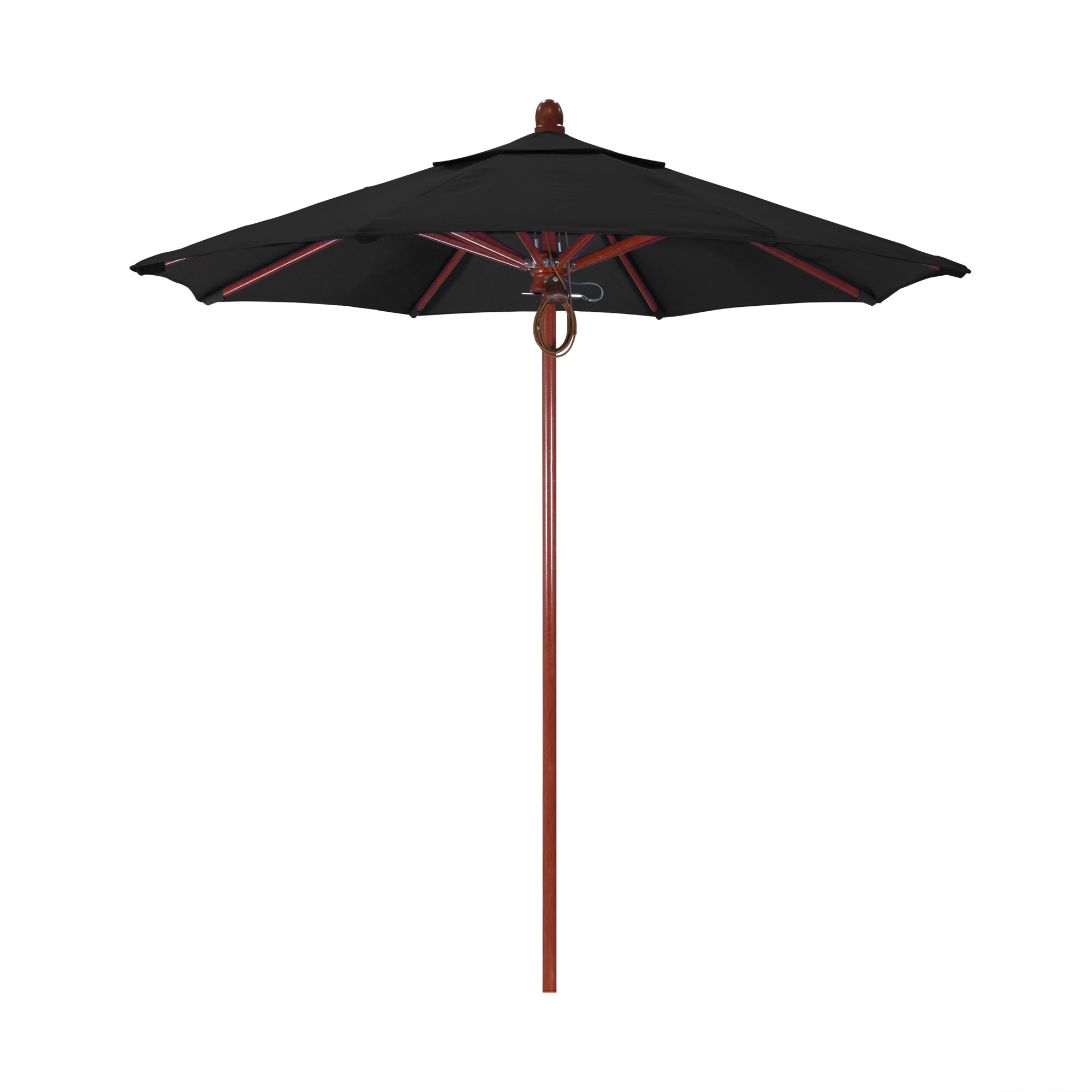 Meridien 89'' Sunbrella® Outdoor Umbrella, Canvas Black Sunbrella® Canvas, Red