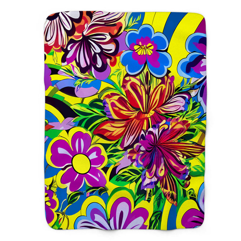 Bloom Bonanza Throw Blanket, 50" W x 60" L