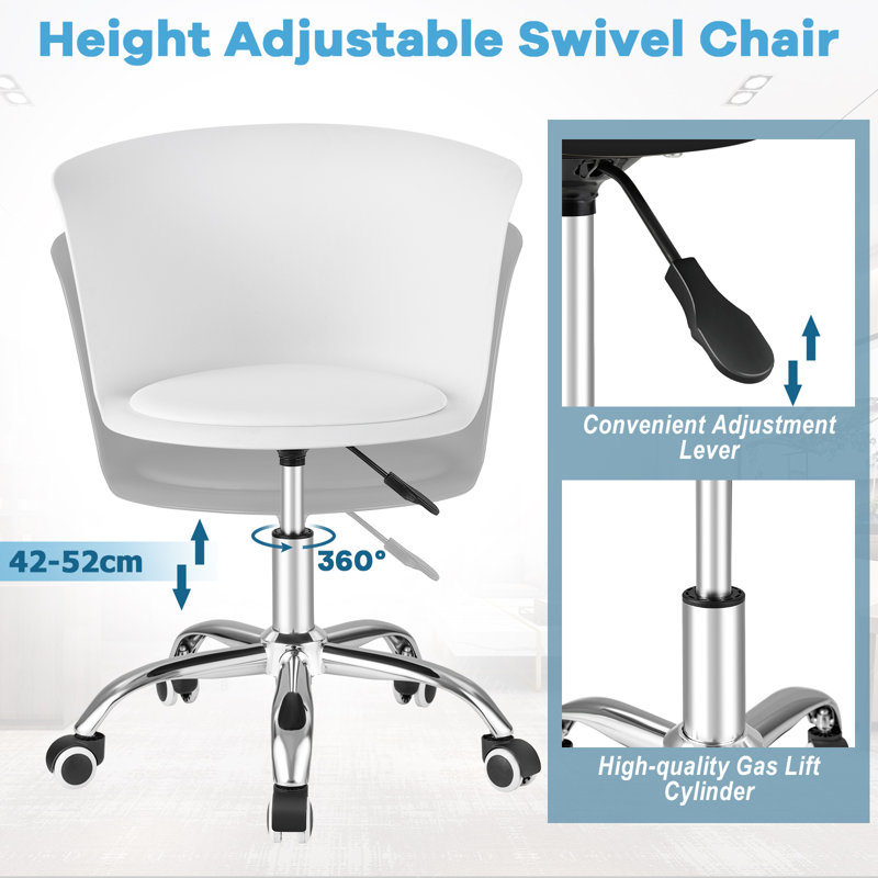 17 Stories Breide Office Chair, White