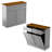 Havant Double Tilt Out Trash Cabinet 20 Gallons Wooden Free Standing(Not include trash can)-95099497