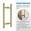 Poignée de porte de douche 8 po pour portes de grange résidentielles commerciales, portes de grange résidentielles en acier inoxydable 304 / remplacement de poignée de porte de douche à double face en acier inoxydable 304-111113922