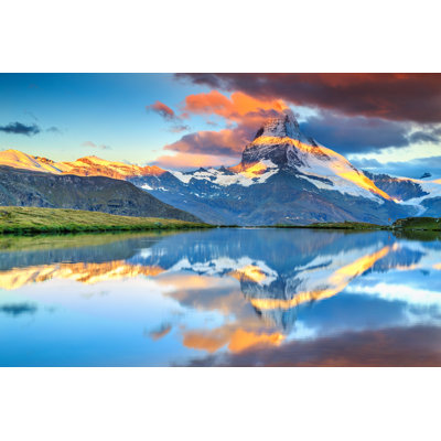 Sunrise, Valais, Switzerland by Janoka82 - Wrapped Canvas Print