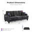 Canapé en chenille Luka avec porte-gobelets et ports USB-93134739-93134405