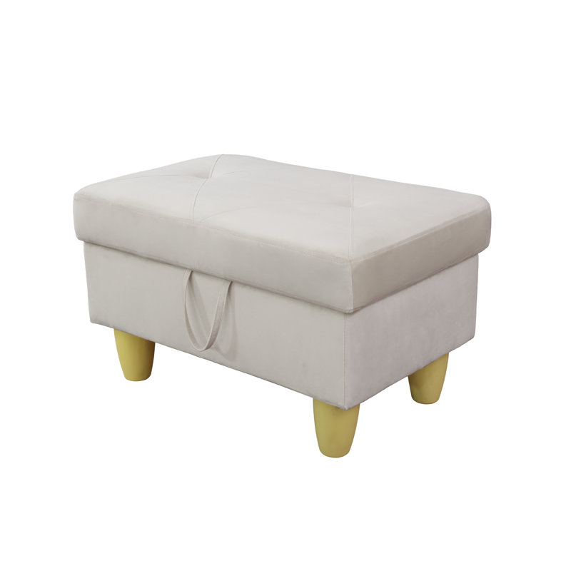 Tabouret de rangement en similicuir noir avec repose-pieds 28,5 po, ensemble de salon en flanelle, tabouret de rangement, tabouret de pieds