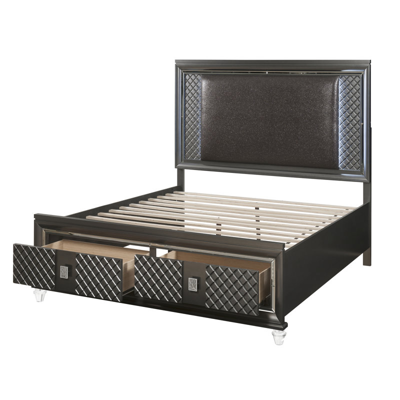 Justinia Upholstered Platform Storage Bed