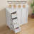 31.5''W Freestanding Bathroom Storage Cabinet with 4 Drawers-219654124