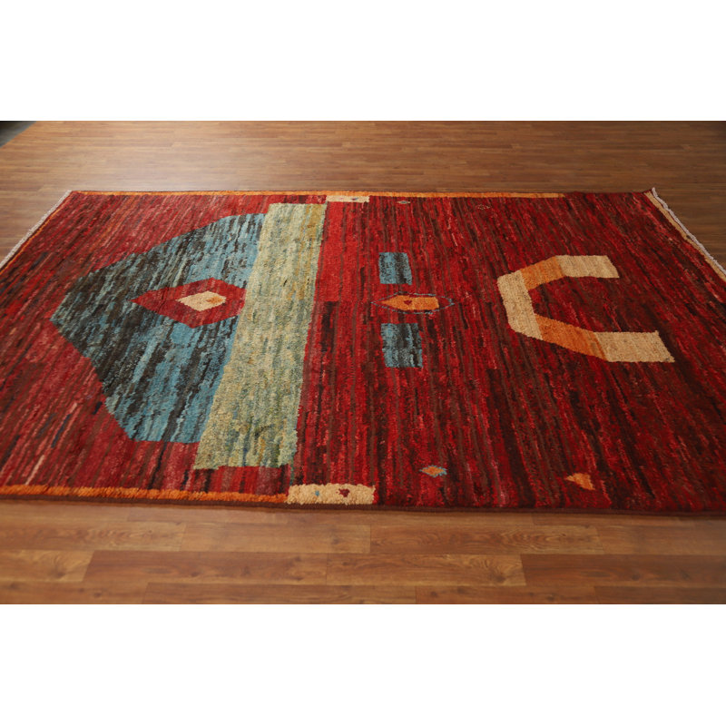 Red Moroccan Oriental Area Rug 7x10