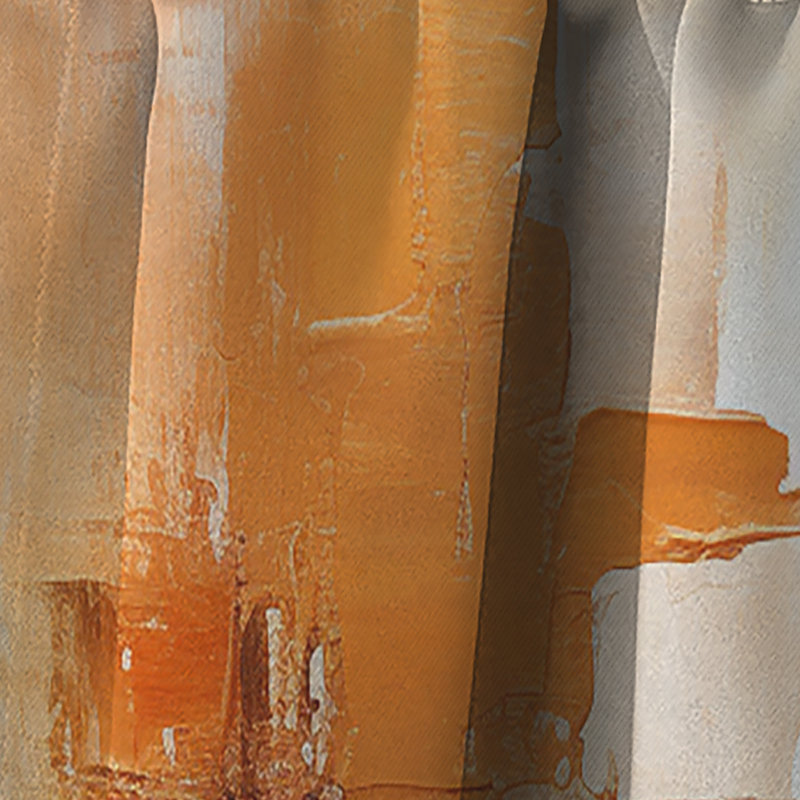 Glam Orange Beige Collage II - rideau occultant tendance - 1 panneau, L 52 po x L 84 po