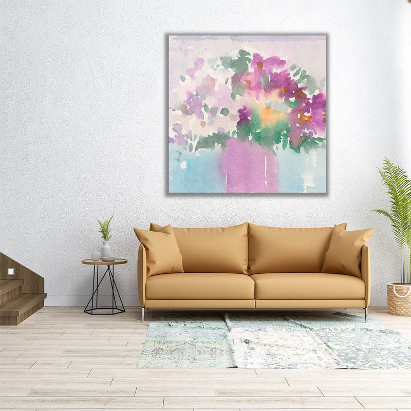 Floral Gathering I - reproduction d'art sur toile, H 12 po x l 12 po