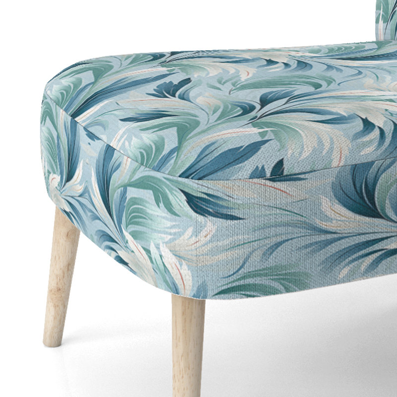 Chaise d'appoint rembourrée de style tropical Azure Azure