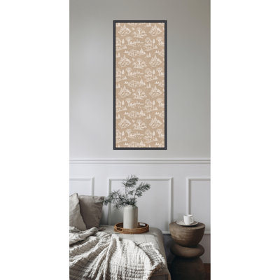Tableau d'affichage encadré en tissu Wonderland White Toile