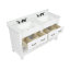 Meuble-lavabo double 60 po avec comptoir en pierre d'ingénierie, lavabo et dosseret Dilkhush, blanc tourterelle, pré-assemblé