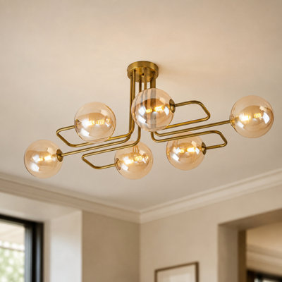 Plafonnier encastré 6 lumières Amberelle