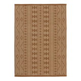 Brown Flatweave Leather Rug - 4' x 6'