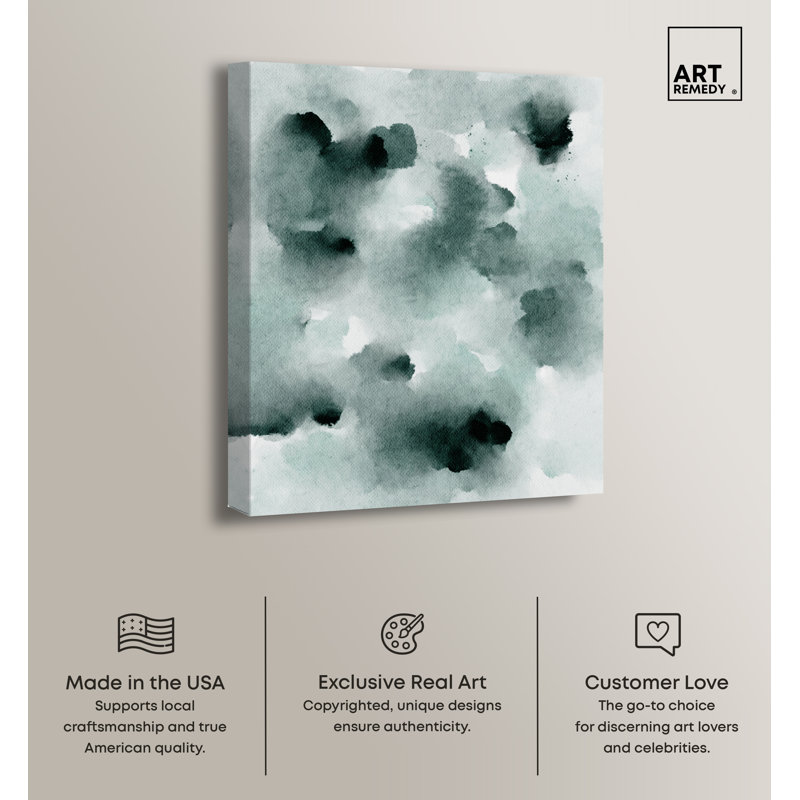 Diluted Smoke in the Snow Abstract Canvas Art, 20" x 24"