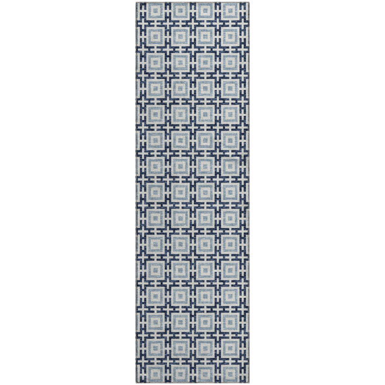 Premium Machine Washable Paullette AMF139 Navy Rug