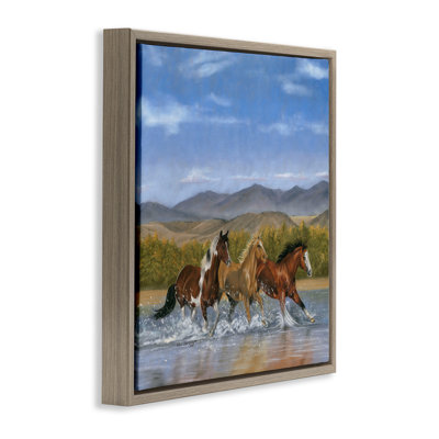 "Splashing River Horses", art mural encadré par Victoria Schultz