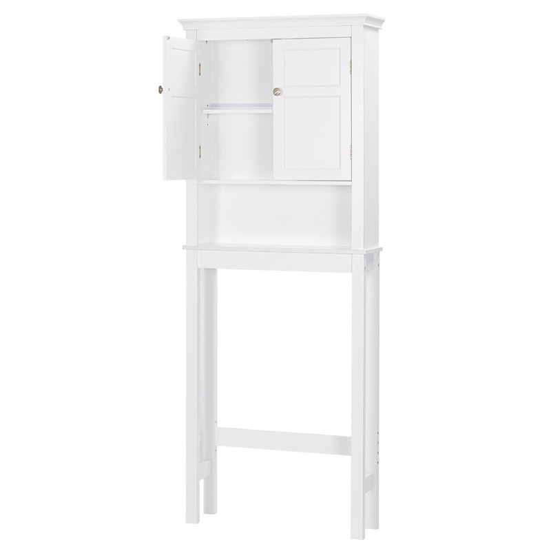 Rangement autoportant au-dessus de la toilette, Blanc