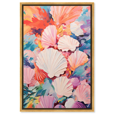 «Oceanic Shells II», toile de couleur moderne abstraite par Art Remedy