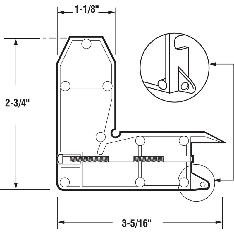 Diecast Screen Door Corner Insert with Adjustment Screw (2 Pack)