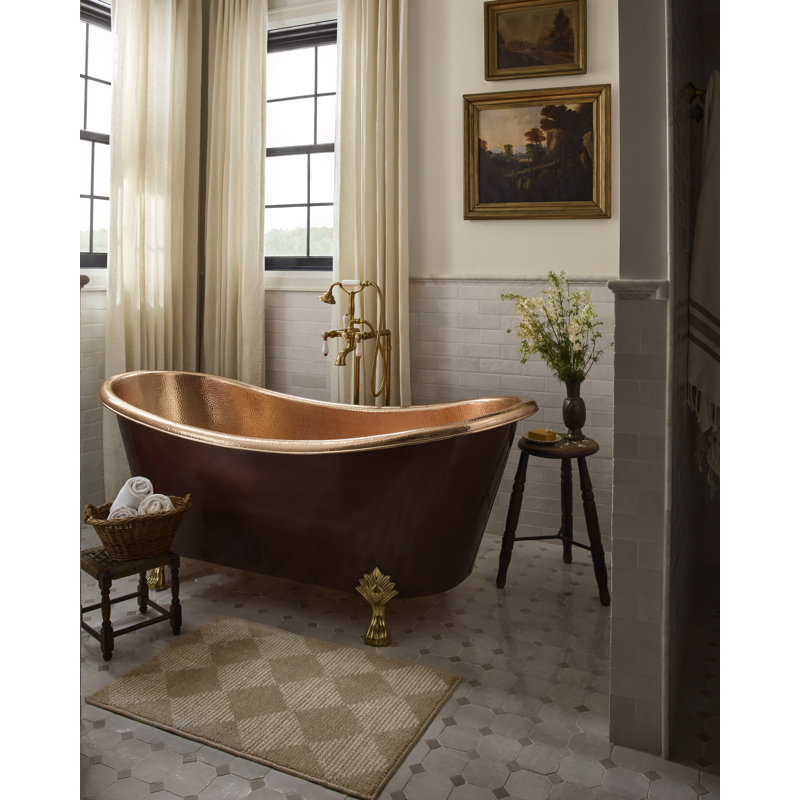 Lawrence Bath Mat, 1'-10" x 5', Sable / Ivoire