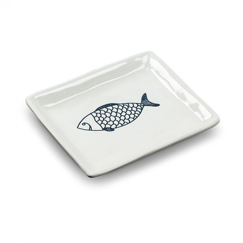 Rectangle avec assiette à poisson