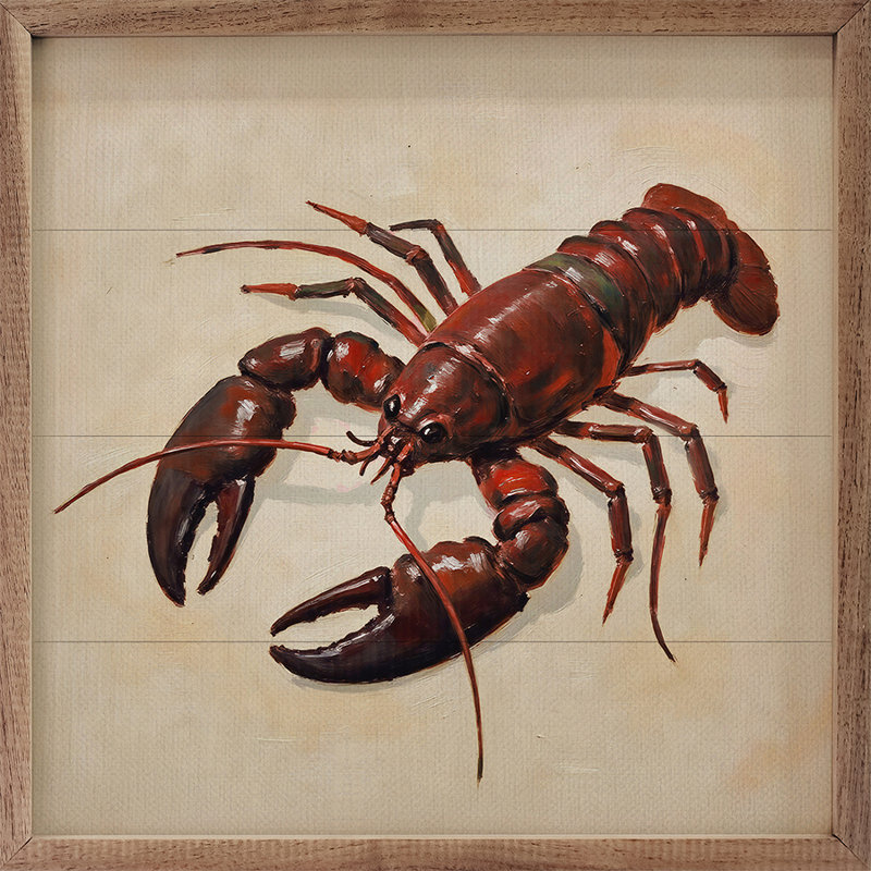 Imprimé homard, H 4 po x l 4 po