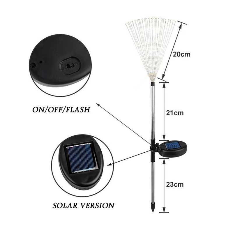 Ensemble de lumières DEL blanches à basse tension intégrées à énergie solaire, Multicolore