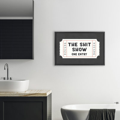 Cadre flottant amusant pour la salle de bain, par Lettré et doublé