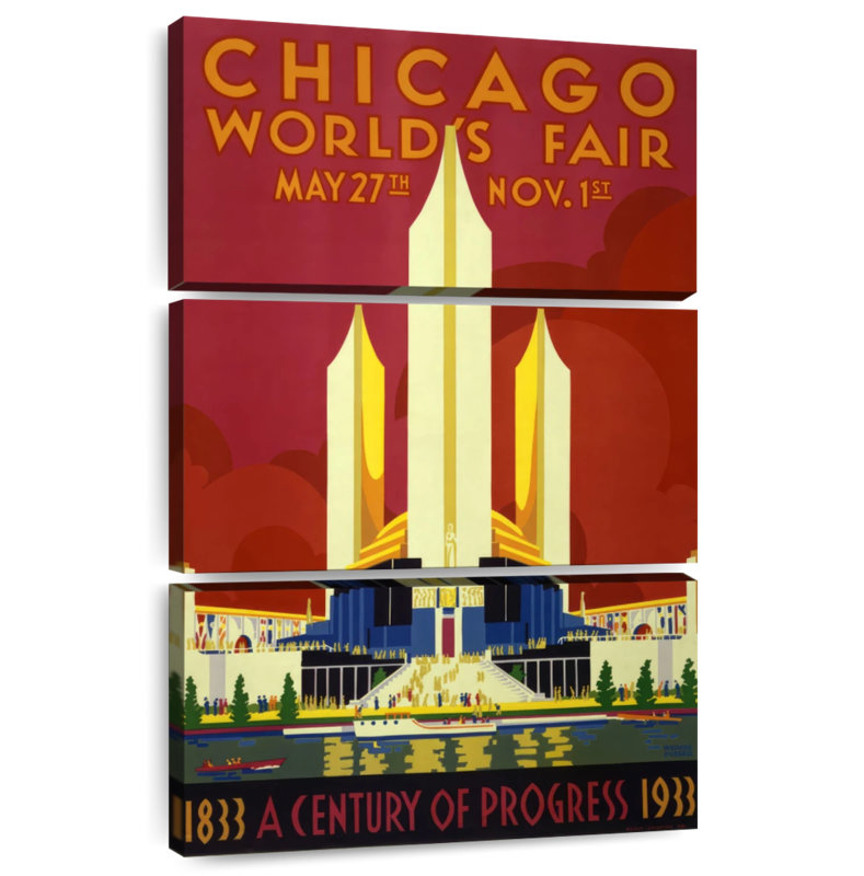 Lilie Chicago World's Fair 1933, 74" H x 48" W