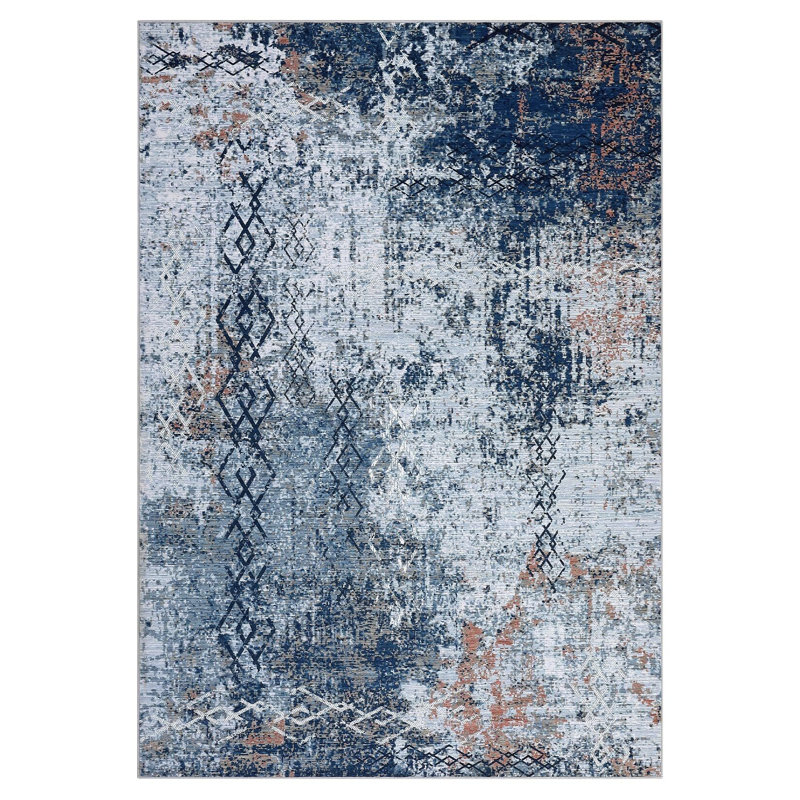 Tapis moderne moderne à motif abstrait 9 x 12