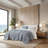 Premium Cotton Bedding Sets, 3 Piece Blue Jacquard Modern Home Quilt
