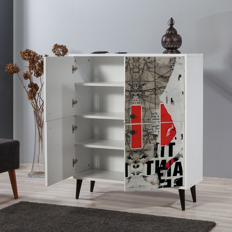 Caslin 4 -Door 4 -Shelf