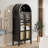 Modern Farmhouse Arched Cabinet with Glass Doors-767762431