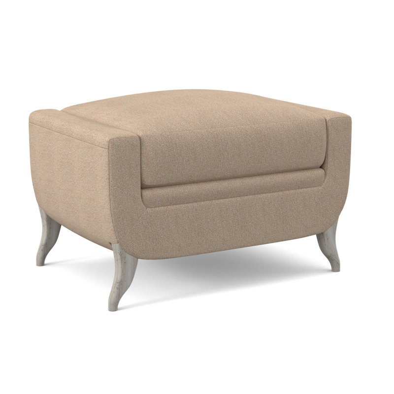 Armstrong Upholstered Ottoman, Maya Wheat, Bisque