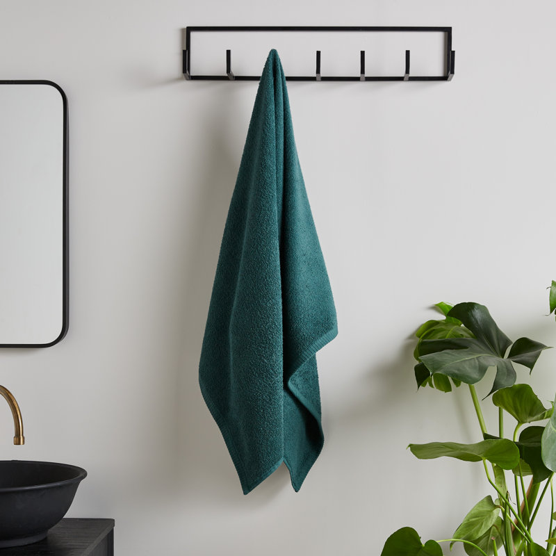Quick Dry Cotton Hand Towel, Forest Green