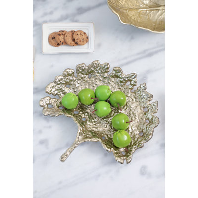 Assiette décorative abstraite en aluminium Cuthbert