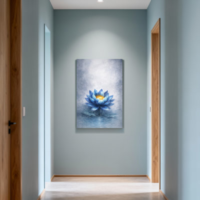 Plants & Flowers Blue Lotus Flower Water Reflection Art