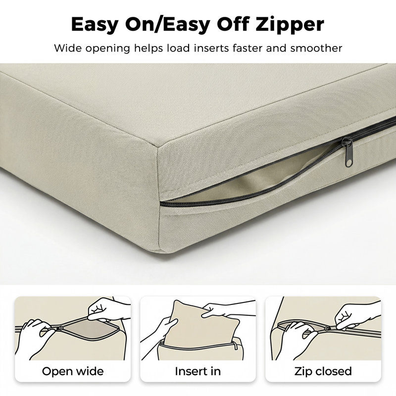 Housses de remplacement pour housses de coussins d'extérieur pour groupes spécifiques, Ensemble de 4 sièges / 10 pièces